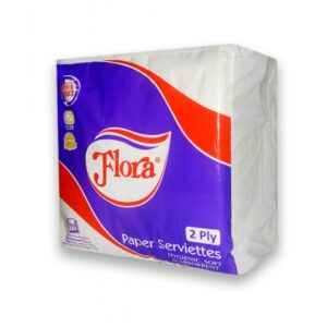 Flora Paper Serviette 100 Sheets 2Ply