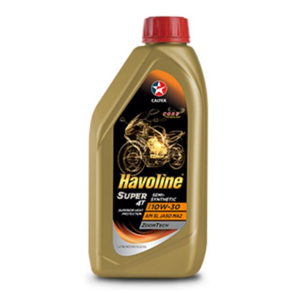 Caltex Havoline® Super 4T Semi-Synthetic SAE 10W-30 Four-Stroke Engine Oil 1L