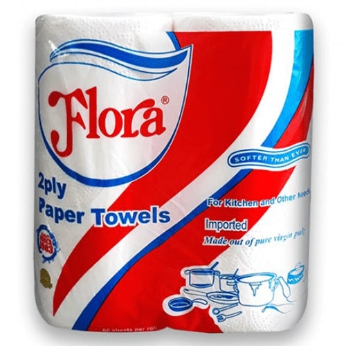 Flora 2Ply Paper Towel Twin Pack 60 Sheets per Roll