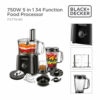 Black + Decker - 750W 5 in 1 34 Function Food Processor